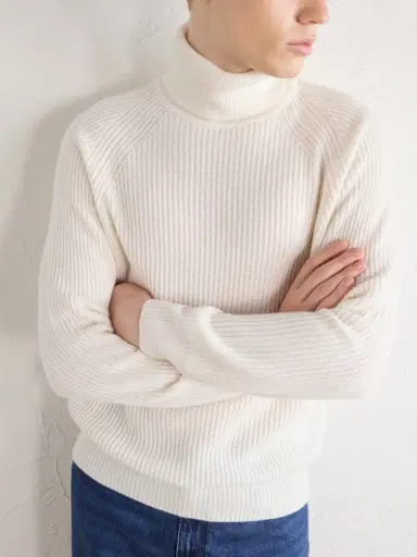 Canali Ribbed Cashmere Rollneck Sweater - Men | Thumbnail 5 Canali Ribbed Cashmere Rollneck Sweater - Men | Thumbnail 5