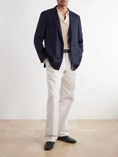 Canali Kei Double-Breasted Wool and Silk-Blend Blazer - Men | Thumbnail 2 Canali Kei Double-Breasted Wool and Silk-Blend Blazer - Men | Thumbnail 2