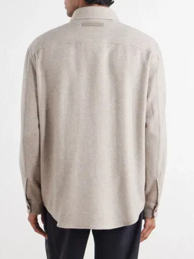 Zegna Cashmere and Silk-Blend Twill Overshirt - Men | Thumbnail 4 Zegna Cashmere and Silk-Blend Twill Overshirt - Men | Thumbnail 4
