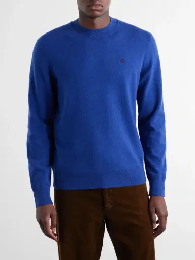 Burberry Logo-Embroidered Cashmere-Blend Sweater - Men | Thumbnail 3 Burberry Logo-Embroidered Cashmere-Blend Sweater - Men | Thumbnail 3
