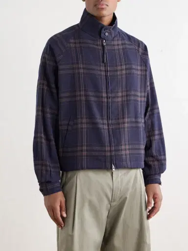 Kardo Stanley Embroidered Checked Cotton Bomber Jacket - Men | Thumbnail 3 Kardo Stanley Embroidered Checked Cotton Bomber Jacket - Men | Thumbnail 3