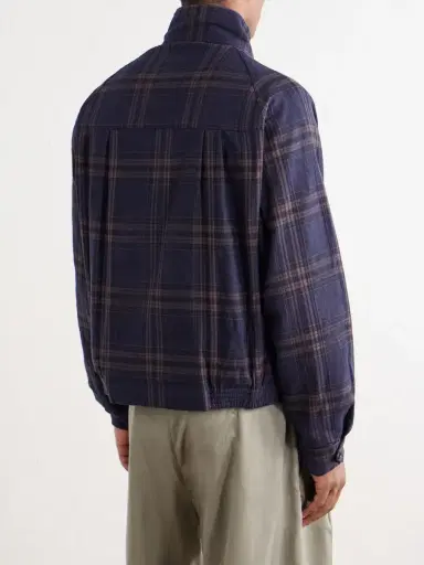 Kardo Stanley Embroidered Checked Cotton Bomber Jacket - Men | Thumbnail 4 Kardo Stanley Embroidered Checked Cotton Bomber Jacket - Men | Thumbnail 4