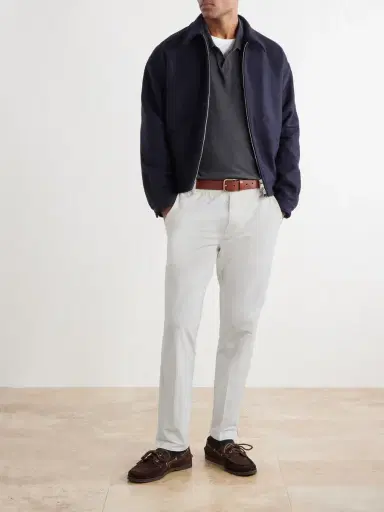 James Perse Slim-Fit Stretch Cotton-Blend Trousers - Men | Thumbnail 2 James Perse Slim-Fit Stretch Cotton-Blend Trousers - Men | Thumbnail 2