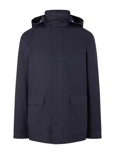 Zegna Twill Hooded Coat - Men | Thumbnail 1 Zegna Twill Hooded Coat - Men | Thumbnail 1