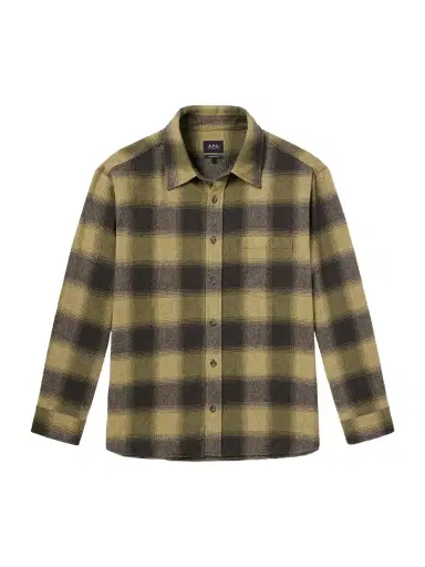A.P.C. Malaury Checked Wool-Blend Flannel Shirt - Men | Thumbnail 1 A.P.C. Malaury Checked Wool-Blend Flannel Shirt - Men | Thumbnail 1