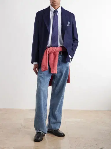 Drake's Virgin Wool Canvas Blazer - Men | Thumbnail 2 Drake's Virgin Wool Canvas Blazer - Men | Thumbnail 2