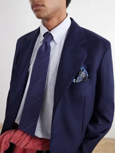 Drake's Virgin Wool Canvas Blazer - Men | Thumbnail 5 Drake's Virgin Wool Canvas Blazer - Men | Thumbnail 5