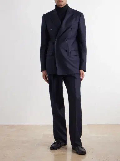 Gabriela Hearst Angelo Double-Breasted Wool and Cashmere-Blend Flannel Suit Jacket - Men | Thumbnail 2 Gabriela Hearst Angelo Double-Breasted Wool and Cashmere-Blend Flannel Suit Jacket - Men | Thumbnail 2