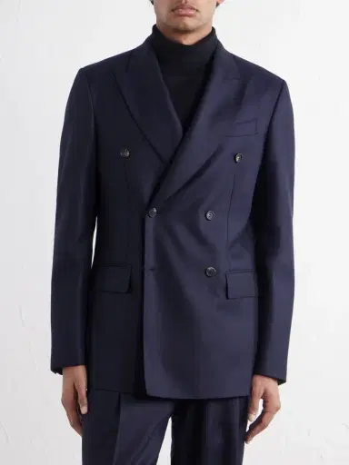 Gabriela Hearst Angelo Double-Breasted Wool and Cashmere-Blend Flannel Suit Jacket - Men | Thumbnail 3 Gabriela Hearst Angelo Double-Breasted Wool and Cashmere-Blend Flannel Suit Jacket - Men | Thumbnail 3