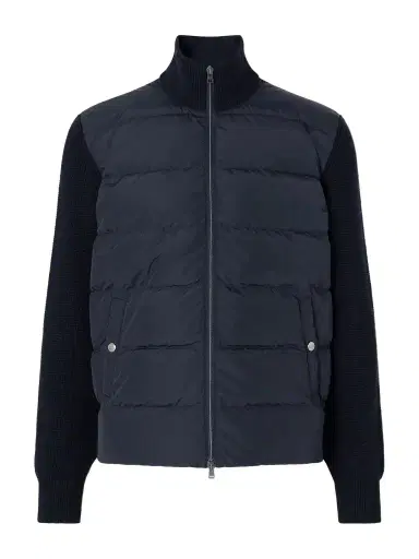 HERNO Waffle-Knit Wool-Trimmed Quilted Shell Down Jacket - Men | Thumbnail 1 HERNO Waffle-Knit Wool-Trimmed Quilted Shell Down Jacket - Men | Thumbnail 1