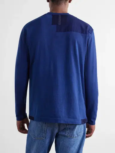 Blue Blue Japan Nenrin Patchwork Cotton-Jersey T-Shirt - Men | Thumbnail 4 Blue Blue Japan Nenrin Patchwork Cotton-Jersey T-Shirt - Men | Thumbnail 4