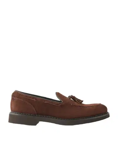 Canali Tasseled Nubuck Loafers - Men | Thumbnail 1 Canali Tasseled Nubuck Loafers - Men | Thumbnail 1