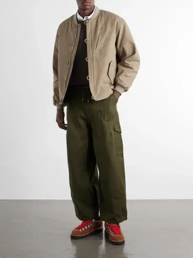 FrizmWORKS Wide-Leg Cotton-Twill Drawstring Cargo Trousers - Men | Thumbnail 2 FrizmWORKS Wide-Leg Cotton-Twill Drawstring Cargo Trousers - Men | Thumbnail 2