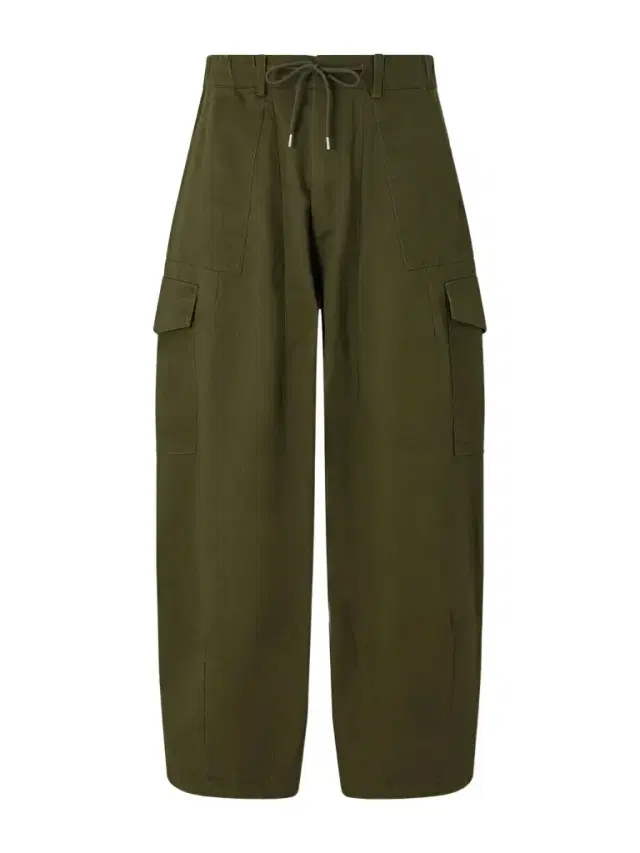Wide-Leg Cotton-Twill Drawstring Cargo Trousers - Men Wide-Leg Cotton-Twill Drawstring Cargo Trousers - Men