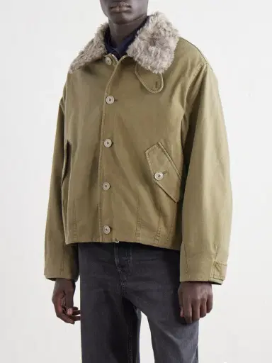 Our Legacy Aerial Wool and Linen-Blend Trimmed Cotton-Canvas Jacket - Men | Thumbnail 3 Our Legacy Aerial Wool and Linen-Blend Trimmed Cotton-Canvas Jacket - Men | Thumbnail 3