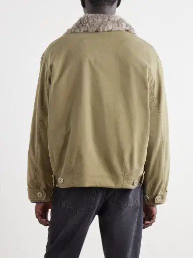 Our Legacy Aerial Wool and Linen-Blend Trimmed Cotton-Canvas Jacket - Men | Thumbnail 4 Our Legacy Aerial Wool and Linen-Blend Trimmed Cotton-Canvas Jacket - Men | Thumbnail 4