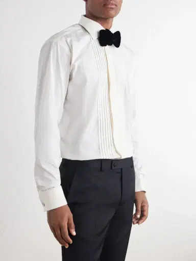 Favourbrook Classic-Collar Pintucked Cotton-Poplin Tuxedo Shirt - Men | Thumbnail 3 Favourbrook Classic-Collar Pintucked Cotton-Poplin Tuxedo Shirt - Men | Thumbnail 3