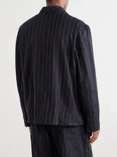 Kardo Somesh Embroidered Striped Herringbone Cotton Suit Jacket - Men | Thumbnail 4 Kardo Somesh Embroidered Striped Herringbone Cotton Suit Jacket - Men | Thumbnail 4