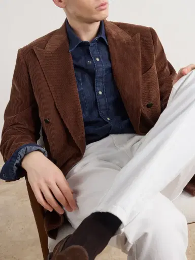 Canali Denim Shirt - Men | Thumbnail 5 Canali Denim Shirt - Men | Thumbnail 5