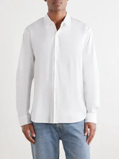 James Perse Stretch Cotton-Blend Poplin Shirt - Men | Thumbnail 3 James Perse Stretch Cotton-Blend Poplin Shirt - Men | Thumbnail 3