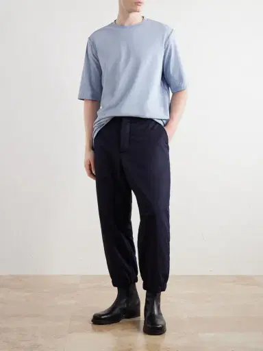 Casey Casey Snow Tapered Cotton and Linen-Blend Trousers - Men | Thumbnail 2 Casey Casey Snow Tapered Cotton and Linen-Blend Trousers - Men | Thumbnail 2