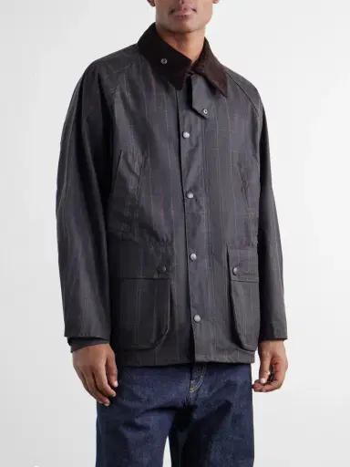 Barbour Checked Corduroy-Trimmed Waxed-Cotton Jacket - Men | Thumbnail 3 Barbour Checked Corduroy-Trimmed Waxed-Cotton Jacket - Men | Thumbnail 3