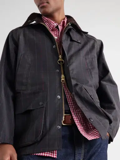 Barbour Checked Corduroy-Trimmed Waxed-Cotton Jacket - Men | Thumbnail 5 Barbour Checked Corduroy-Trimmed Waxed-Cotton Jacket - Men | Thumbnail 5