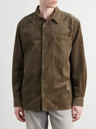A.P.C. Mateo Logo-Embroidered Cotton-Corduroy Shirt - Men | Thumbnail 3 A.P.C. Mateo Logo-Embroidered Cotton-Corduroy Shirt - Men | Thumbnail 3