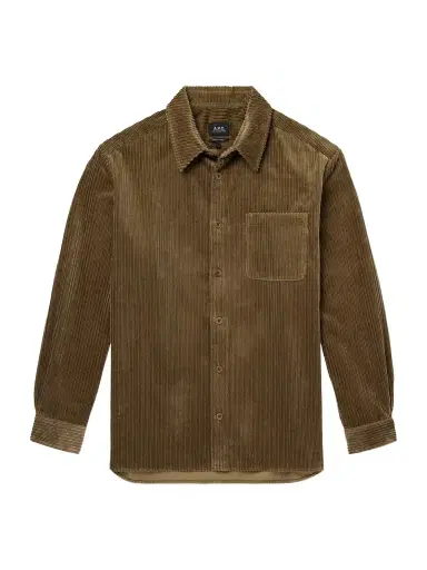 A.P.C. Mateo Logo-Embroidered Cotton-Corduroy Shirt - Men | Thumbnail 1 A.P.C. Mateo Logo-Embroidered Cotton-Corduroy Shirt - Men | Thumbnail 1