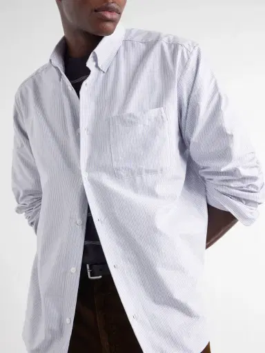 A.P.C. Mateo Striped Logo-Embroidered Cotton-Poplin Shirt - Men | Thumbnail 5 A.P.C. Mateo Striped Logo-Embroidered Cotton-Poplin Shirt - Men | Thumbnail 5