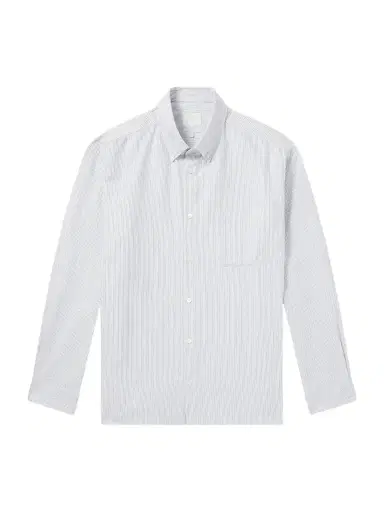 A.P.C. Mateo Striped Logo-Embroidered Cotton-Poplin Shirt - Men | Thumbnail 1 A.P.C. Mateo Striped Logo-Embroidered Cotton-Poplin Shirt - Men | Thumbnail 1
