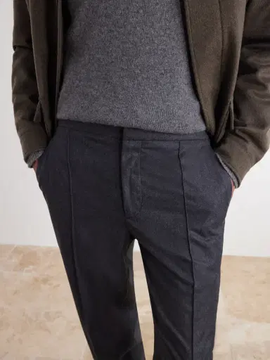 Zegna Straight-Leg Wool, Cashmere and Silk-Blend Trousers - Men | Thumbnail 5 Zegna Straight-Leg Wool, Cashmere and Silk-Blend Trousers - Men | Thumbnail 5