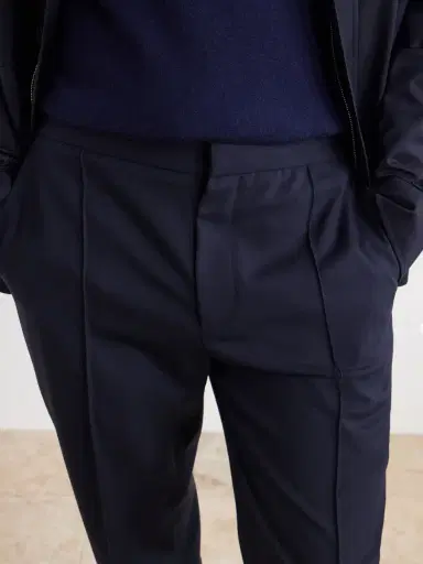 Zegna Tapered Pleated Wool-Canvas Trousers - Men | Thumbnail 5 Zegna Tapered Pleated Wool-Canvas Trousers - Men | Thumbnail 5