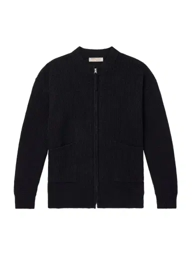 FrizmWORKS Ribbed Wool-Blend Zip-Up Sweater - Men | Thumbnail 1 FrizmWORKS Ribbed Wool-Blend Zip-Up Sweater - Men | Thumbnail 1