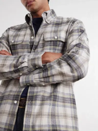 De Bonne Facture Checked Cotton Shirt - Men | Thumbnail 5 De Bonne Facture Checked Cotton Shirt - Men | Thumbnail 5