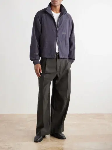 Kardo Stanley Embroidered Pinstriped Cotton Bomber Jacket - Men | Thumbnail 2 Kardo Stanley Embroidered Pinstriped Cotton Bomber Jacket - Men | Thumbnail 2