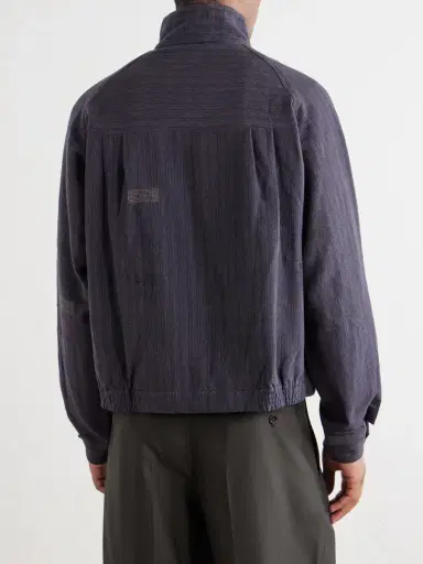 Kardo Stanley Embroidered Pinstriped Cotton Bomber Jacket - Men | Thumbnail 4 Kardo Stanley Embroidered Pinstriped Cotton Bomber Jacket - Men | Thumbnail 4