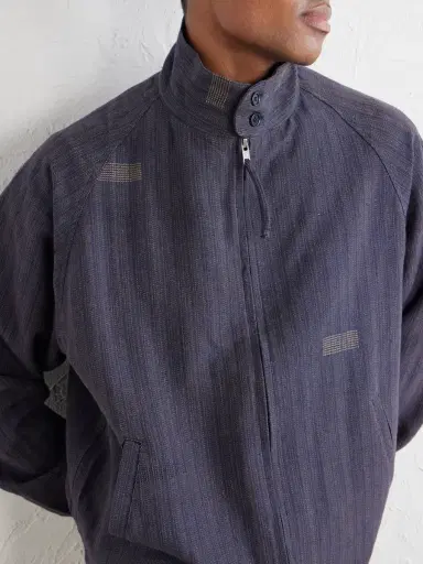 Kardo Stanley Embroidered Pinstriped Cotton Bomber Jacket - Men | Thumbnail 5 Kardo Stanley Embroidered Pinstriped Cotton Bomber Jacket - Men | Thumbnail 5