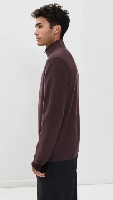 Vince Boiled Cashmere Quarter Zip | Thumbnail 4 Vince Boiled Cashmere Quarter Zip | Thumbnail 4