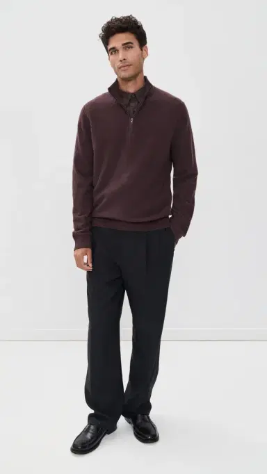 Vince Boiled Cashmere Quarter Zip | Thumbnail 5 Vince Boiled Cashmere Quarter Zip | Thumbnail 5