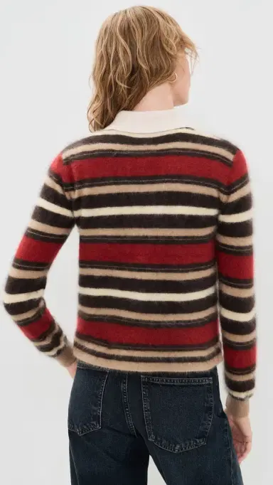 Guest In Residence Grizzly Cropped Cashmere Rugby Pullover | Thumbnail 3 Guest In Residence Grizzly Cropped Cashmere Rugby Pullover | Thumbnail 3