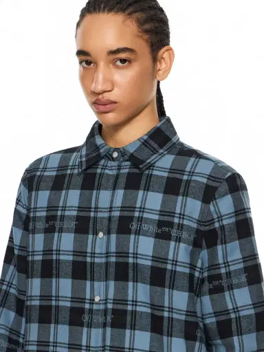 Off-White Check Flannel Padded Overshirt | Thumbnail 5 Off-White Check Flannel Padded Overshirt | Thumbnail 5