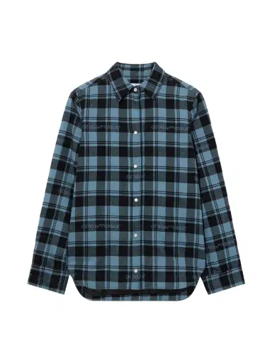 Off-White Check Flannel Padded Overshirt | Thumbnail 1 Off-White Check Flannel Padded Overshirt | Thumbnail 1