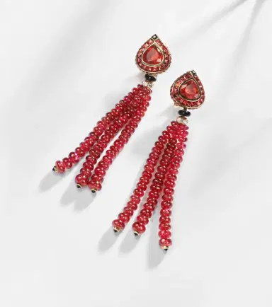Marina B Lupa 18kt gold drop earrings with gemstones and diamonds | Thumbnail 5 Marina B Lupa 18kt gold drop earrings with gemstones and diamonds | Thumbnail 5