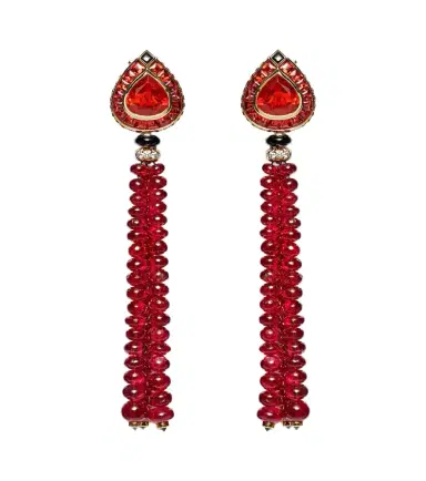 Marina B Lupa 18kt gold drop earrings with gemstones and diamonds | Thumbnail 1 Marina B Lupa 18kt gold drop earrings with gemstones and diamonds | Thumbnail 1