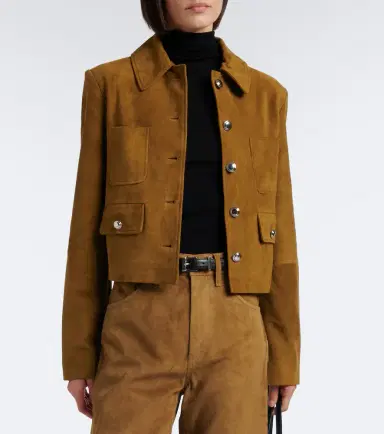 Altuzarra Astley cropped suede jacket | Thumbnail 3 Altuzarra Astley cropped suede jacket | Thumbnail 3