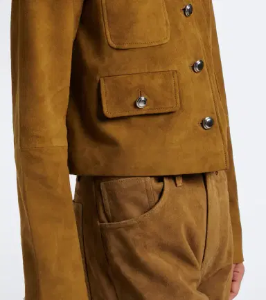 Altuzarra Astley cropped suede jacket | Thumbnail 4 Altuzarra Astley cropped suede jacket | Thumbnail 4