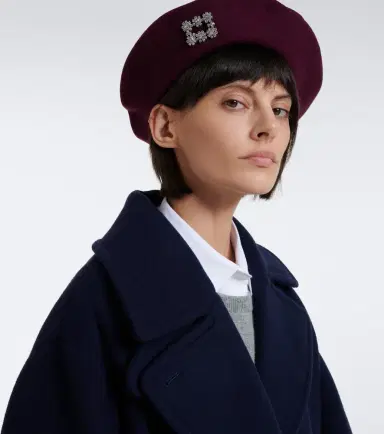 Roger Vivier Crystal-embellished wool beret | Thumbnail 5 Roger Vivier Crystal-embellished wool beret | Thumbnail 5