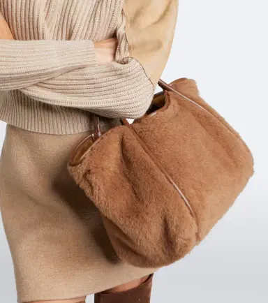 Max Mara Medium leather-trimmed teddy tote bag | Thumbnail 5 Max Mara Medium leather-trimmed teddy tote bag | Thumbnail 5