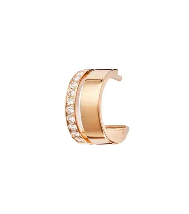 Repossi Berbere 18kt rose gold single hoop earring with diamonds | Thumbnail 1 Repossi Berbere 18kt rose gold single hoop earring with diamonds | Thumbnail 1